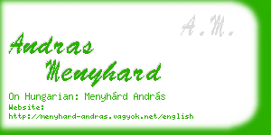 andras menyhard business card