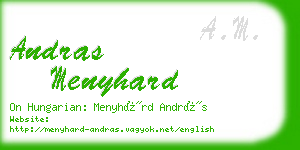 andras menyhard business card